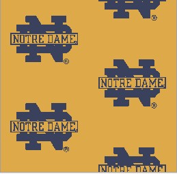 Collegiate Repeating Notre Dame (Gold)